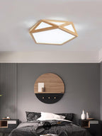 Solara Plafonnier en bois diamant géométrique moderne - Neutralighting