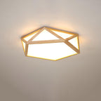 Solara Plafonnier en bois diamant géométrique moderne - Neutralighting