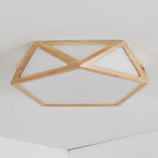 Solara Plafonnier en bois diamant géométrique moderne - Neutralighting