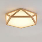 Solara Plafonnier en bois diamant géométrique moderne - Neutralighting