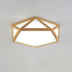 Solara Plafonnier en bois diamant géométrique moderne - Neutralighting