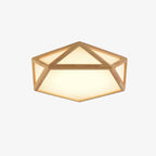 Solara Plafonnier en bois diamant géométrique moderne - Neutralighting