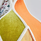 Lampe Suspension Abat-jour en Tissu Pétale Floral Franges Style Bohème - Neutralighting