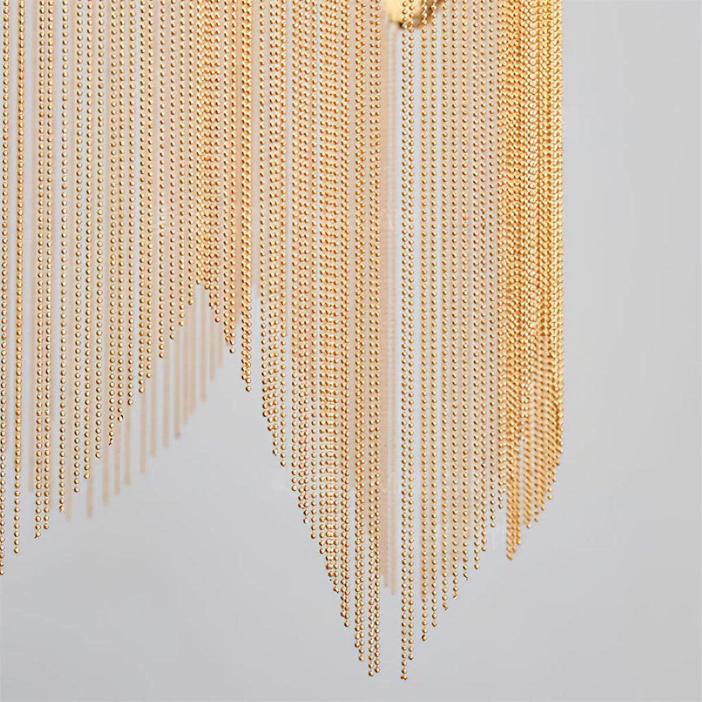 Lampe Suspension Abat-jour en Tissu Pétale Floral Franges Style Bohème - Neutralighting