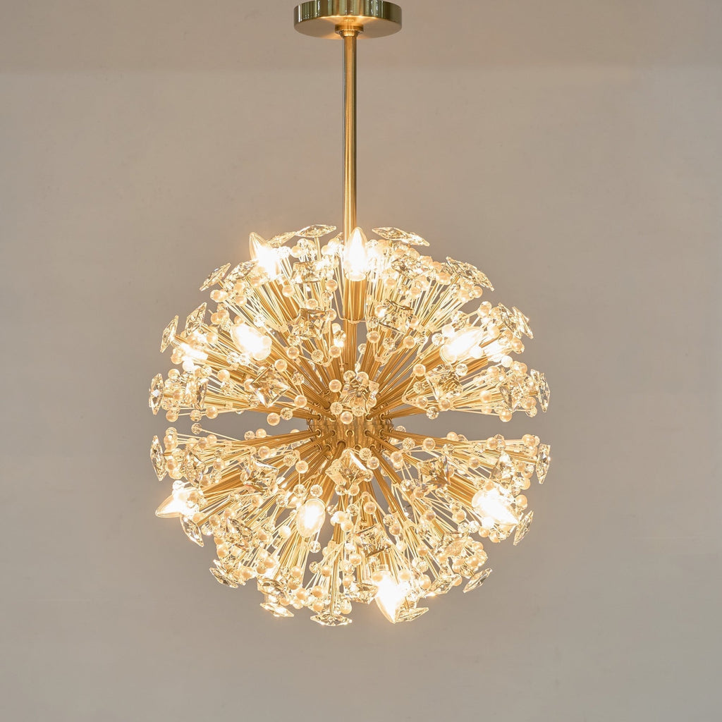 Aurora Lustre de Luxe en Métal Doré - Neutralighting