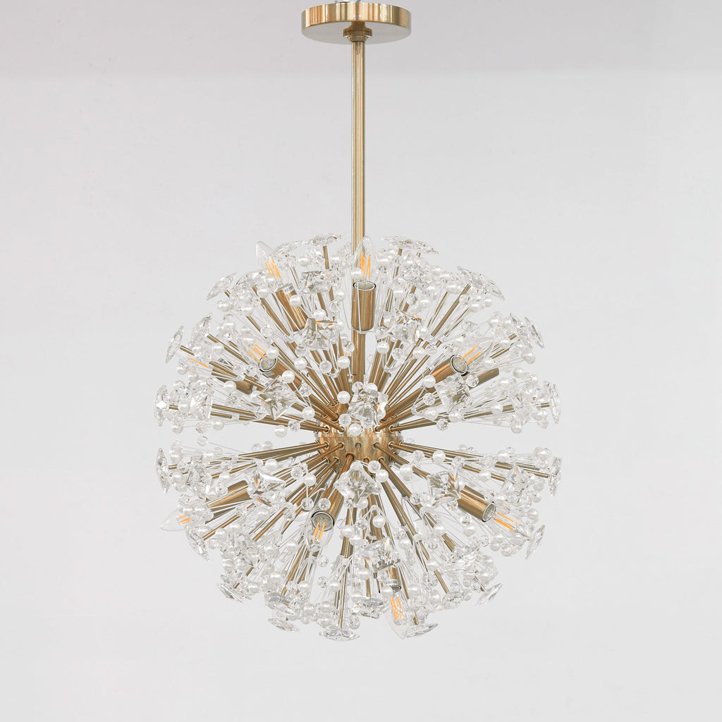Aurora Lustre de Luxe en Métal Doré - Neutralighting