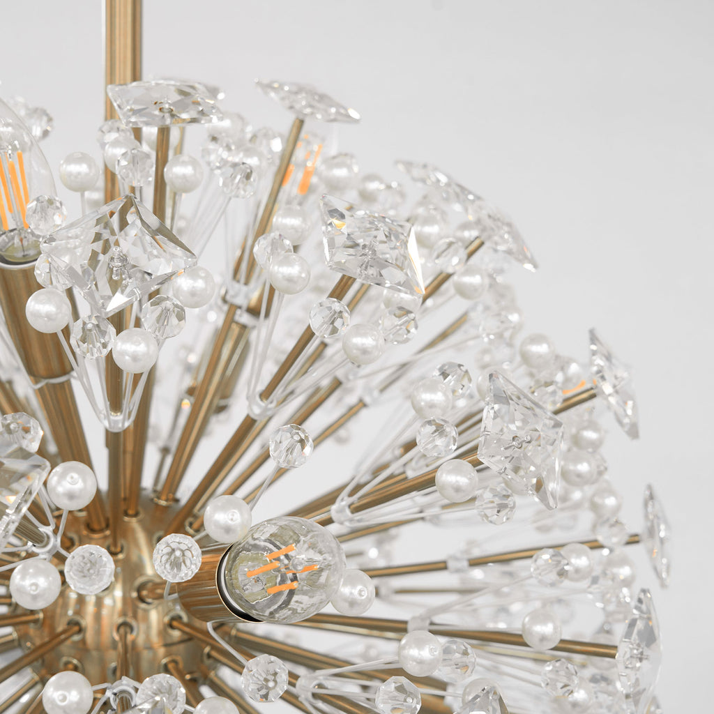 Aurora Lustre de Luxe en Métal Doré - Neutralighting