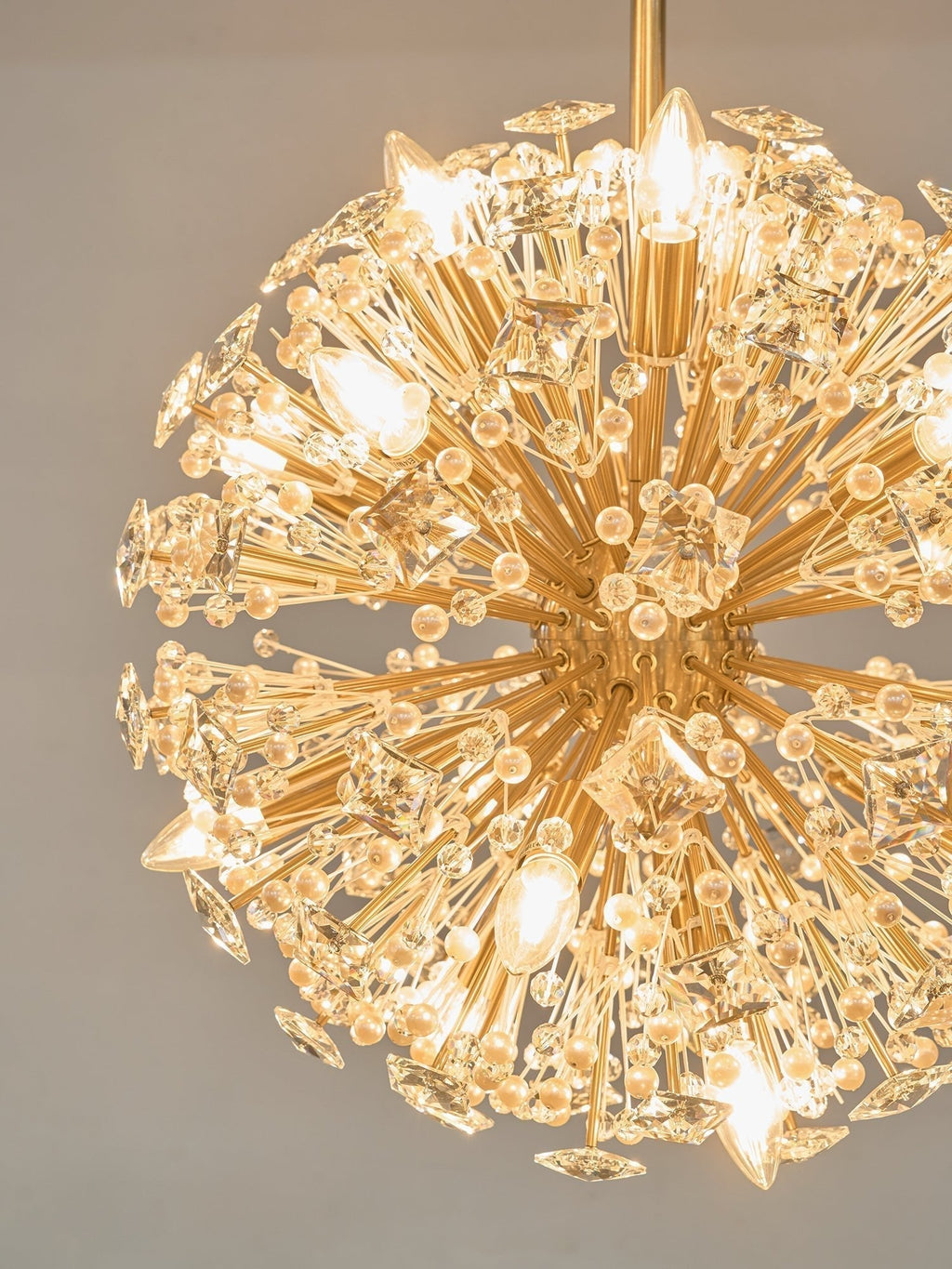 Aurora Lustre de Luxe en Métal Doré - Neutralighting