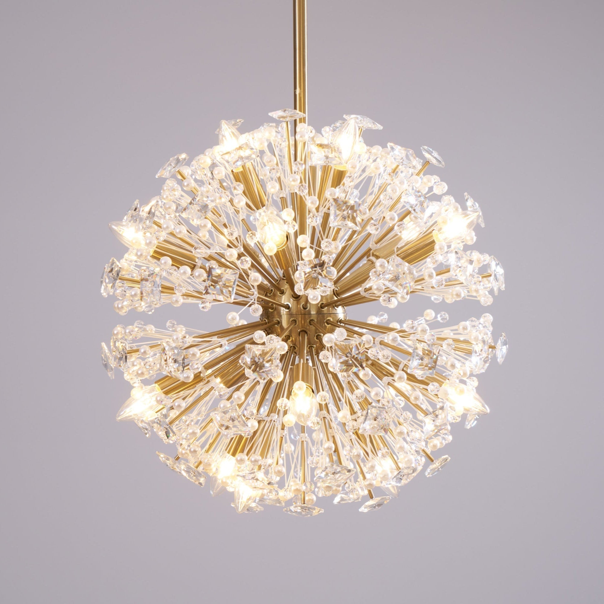 Aurora Lustre de Luxe en Métal Doré - Neutralighting