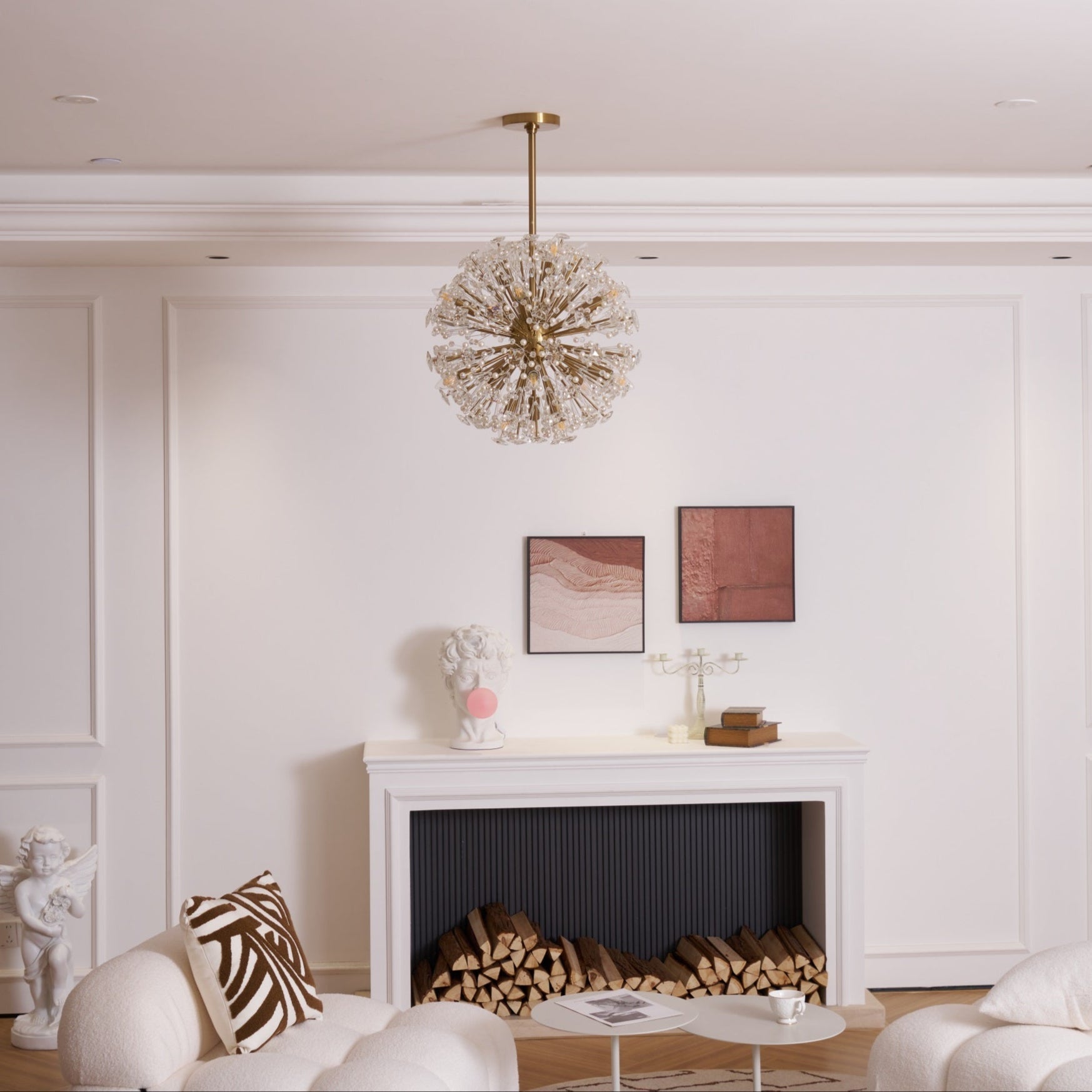 Aurora Lustre de Luxe en Métal Doré - Neutralighting