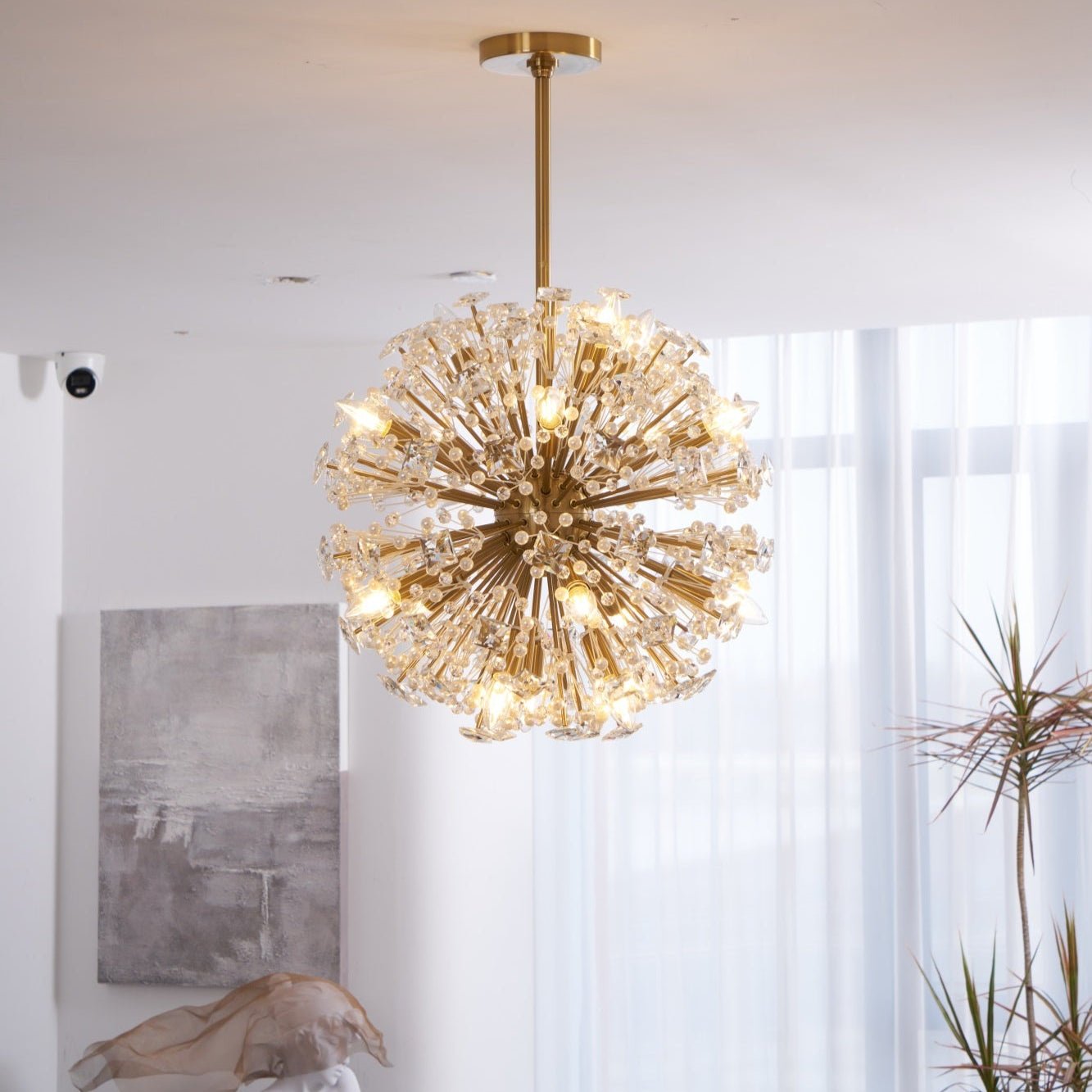 Aurora Lustre de Luxe en Métal Doré - Neutralighting