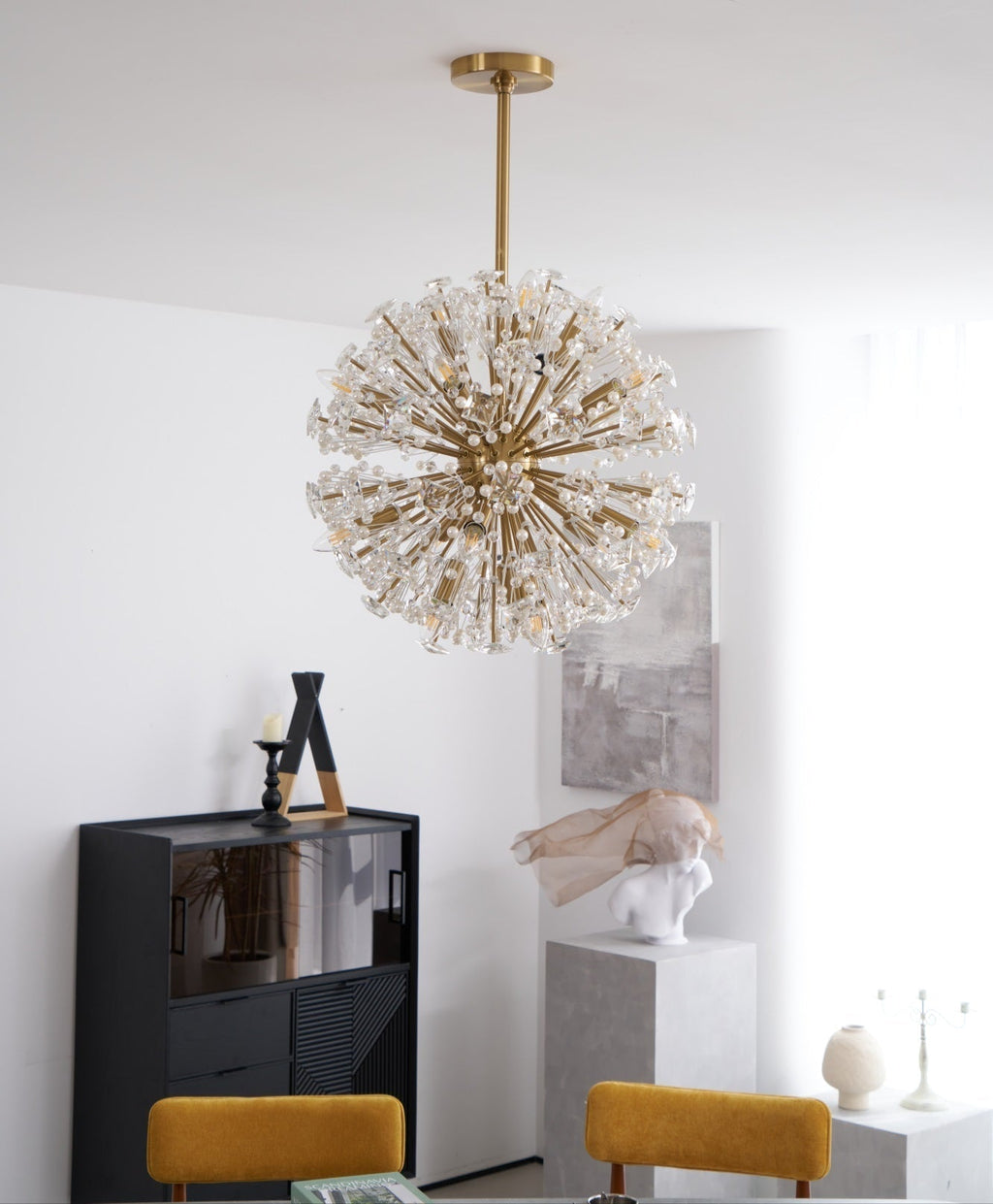 Aurora Lustre de Luxe en Métal Doré - Neutralighting