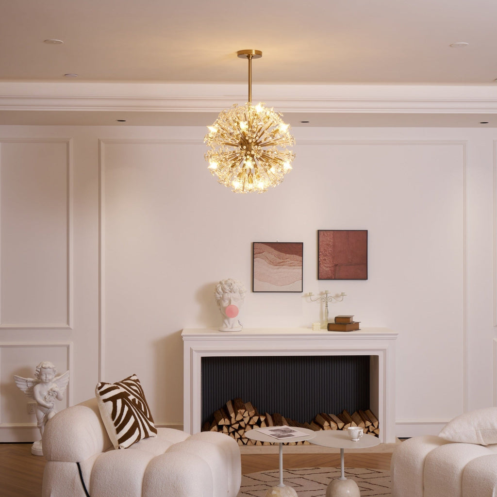 Aurora Lustre de Luxe en Métal Doré - Neutralighting