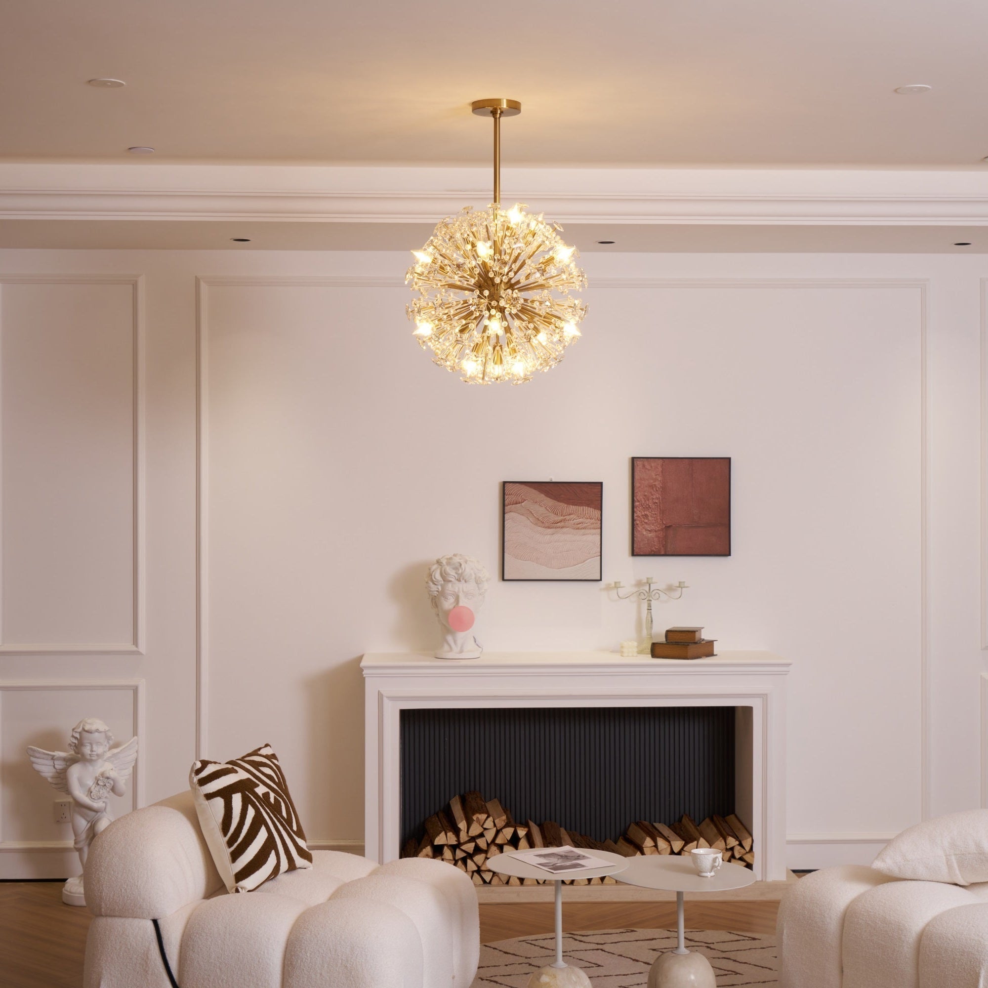 Aurora Lustre de Luxe en Métal Doré - Neutralighting