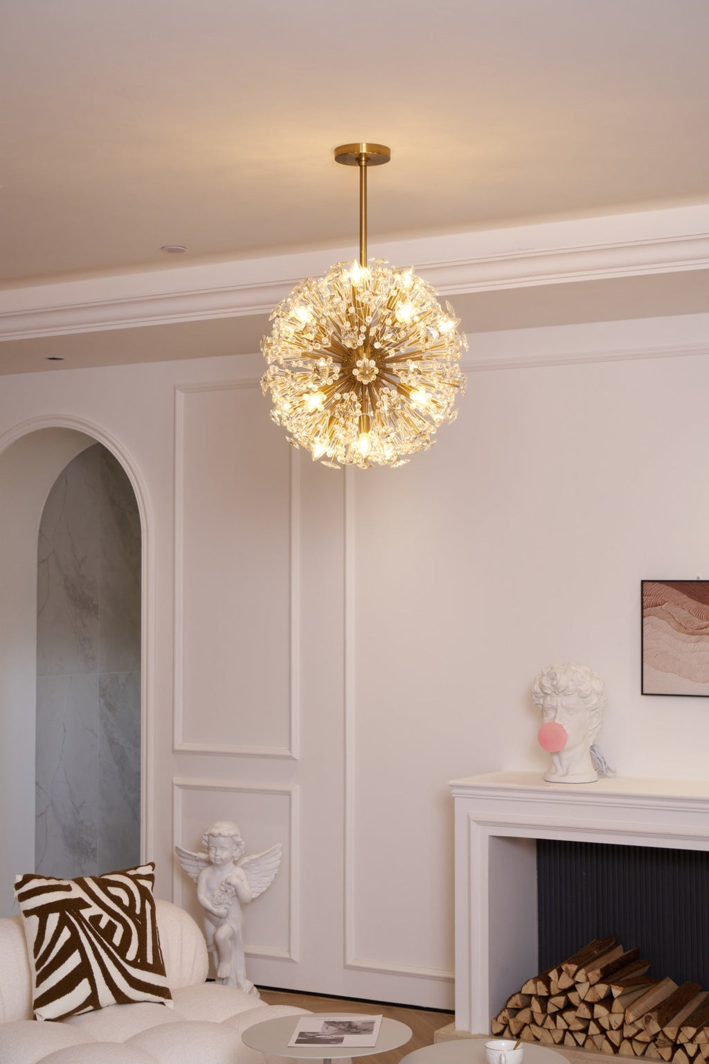 Aurora Lustre de Luxe en Métal Doré - Neutralighting