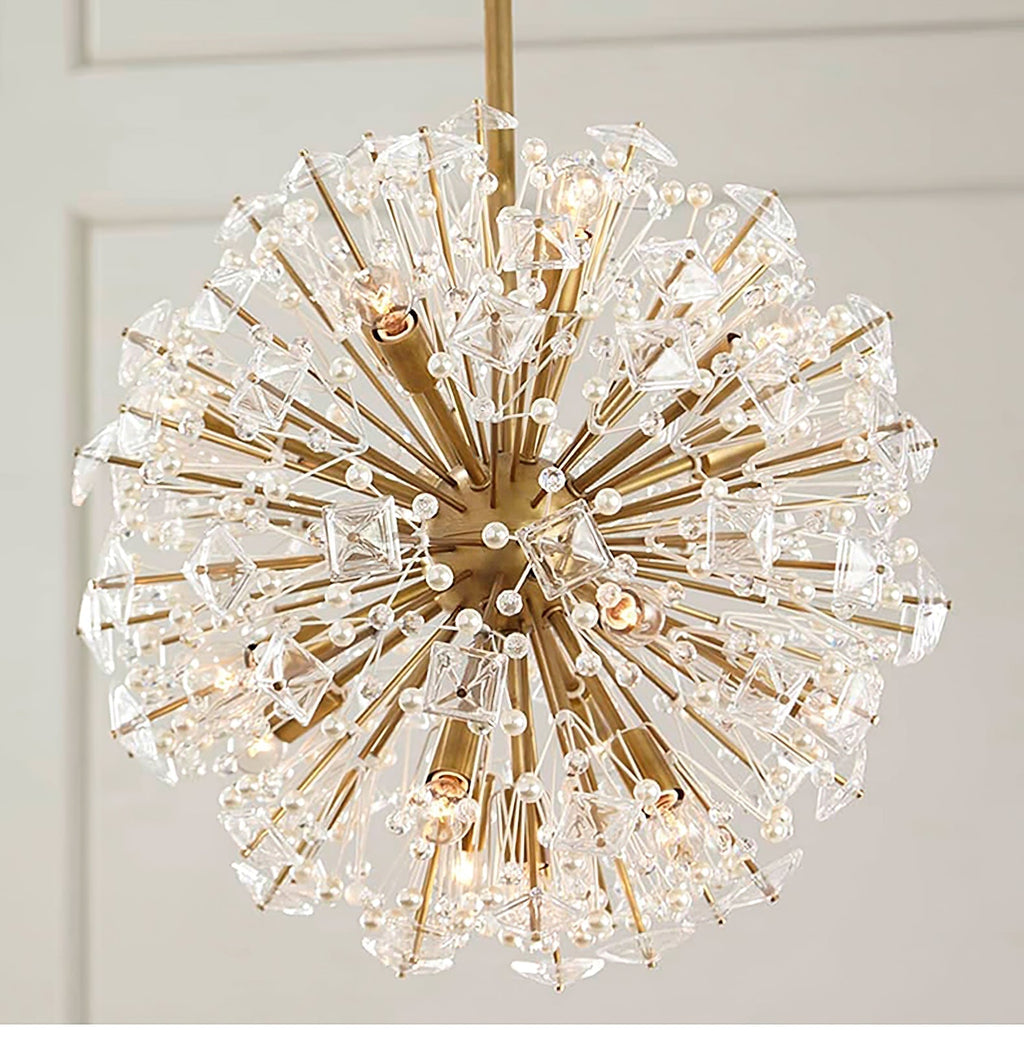 Aurora Lustre de Luxe en Métal Doré - Neutralighting