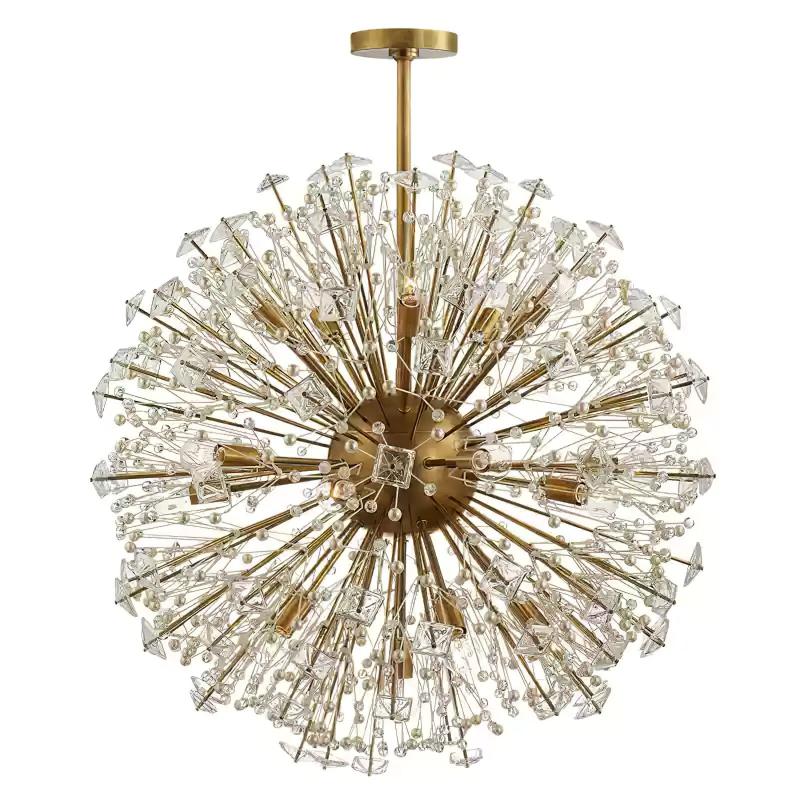 Aurora Lustre de Luxe en Métal Doré - Neutralighting