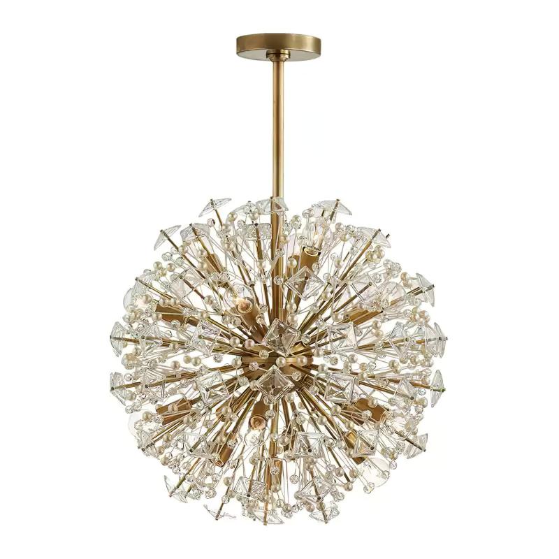 Aurora Lustre de Luxe en Métal Doré - Neutralighting