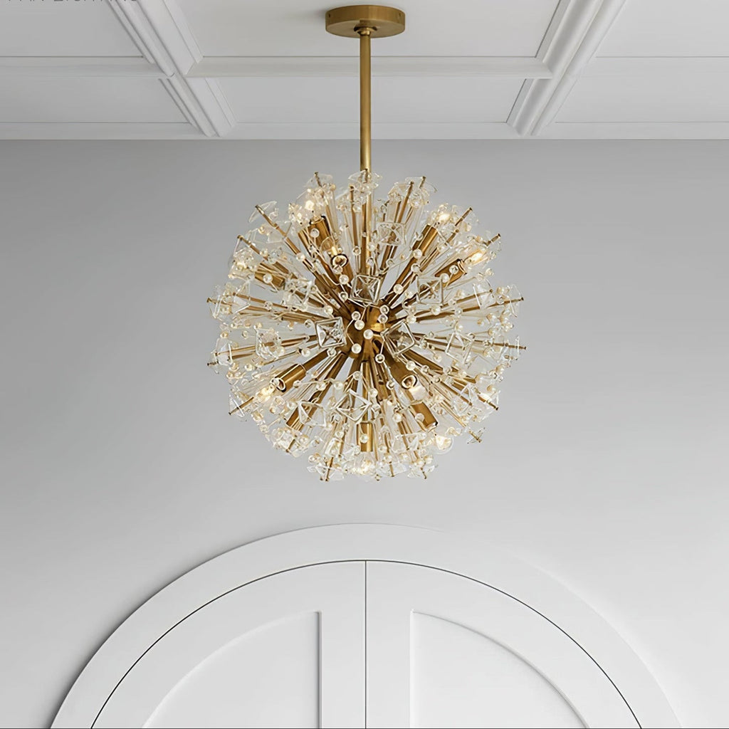 Aurora Lustre de Luxe en Métal Doré - Neutralighting