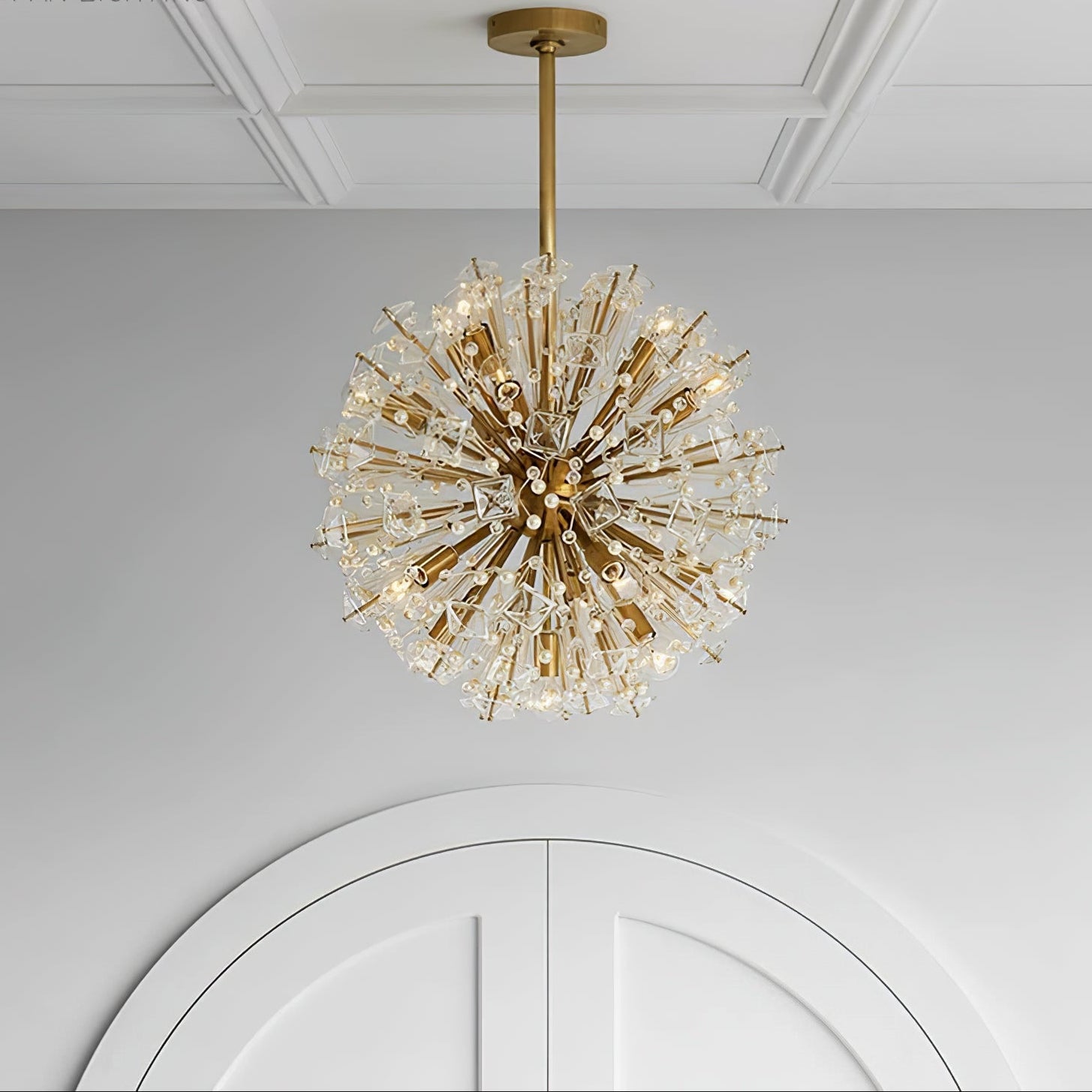 Aurora Lustre de Luxe en Métal Doré - Neutralighting