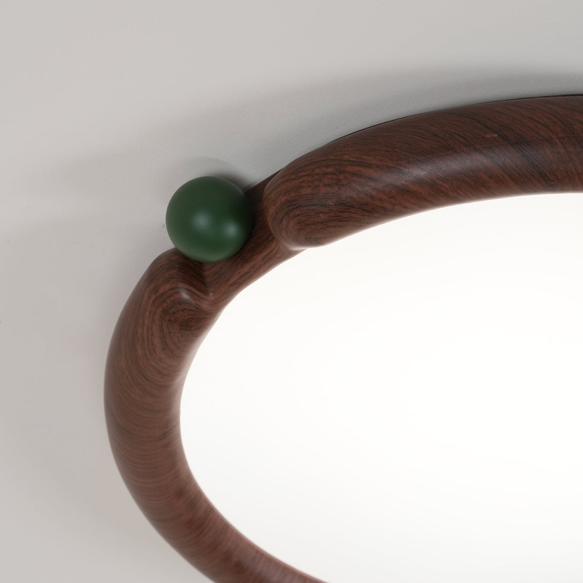 Virelli Lampe de Plafond Panneau Acrylique Rond Bois de Noyer Résine A/B Modèle Naturel - Neutralighting