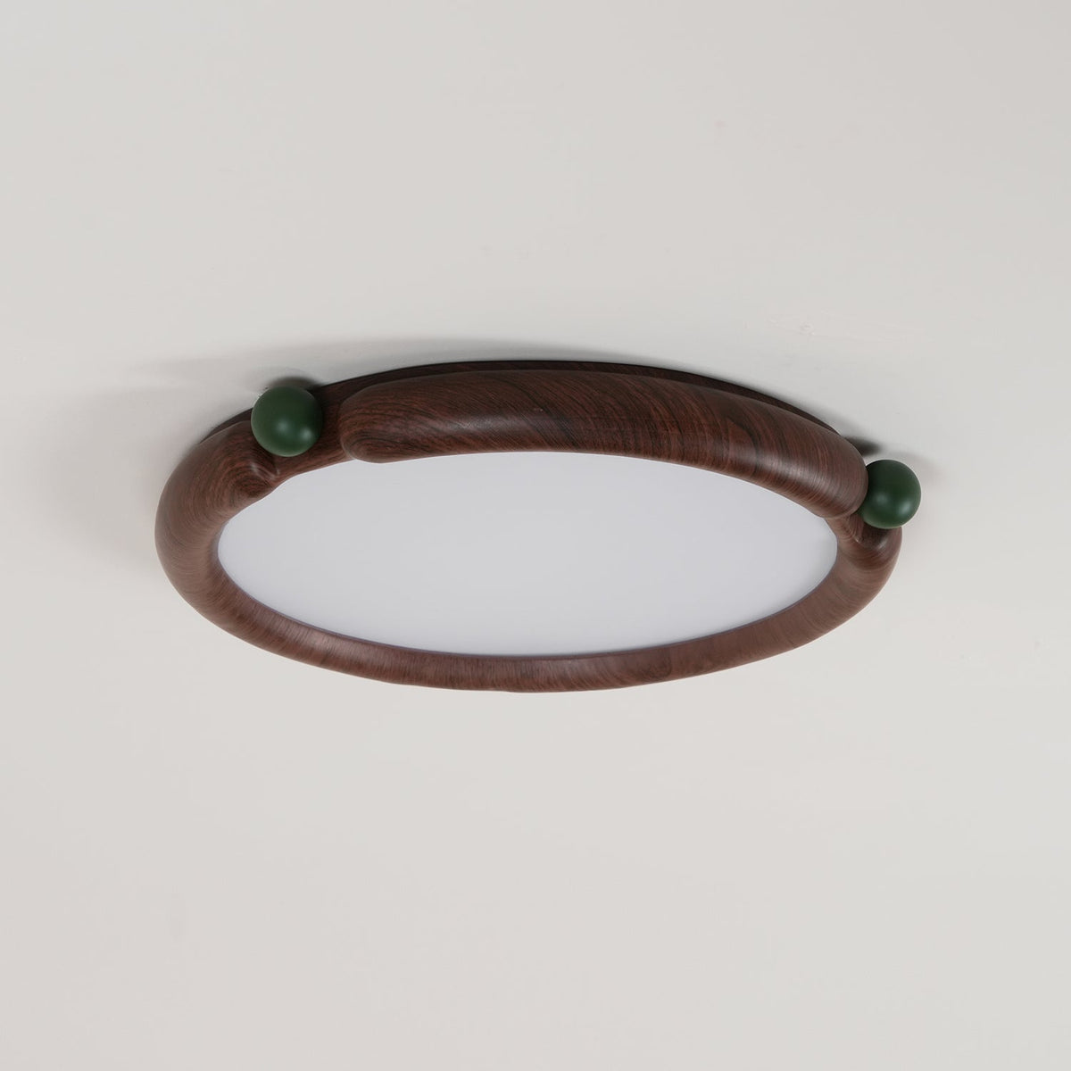 Virelli Lampe de Plafond Panneau Acrylique Rond Bois de Noyer Résine A/B Modèle Naturel - Neutralighting