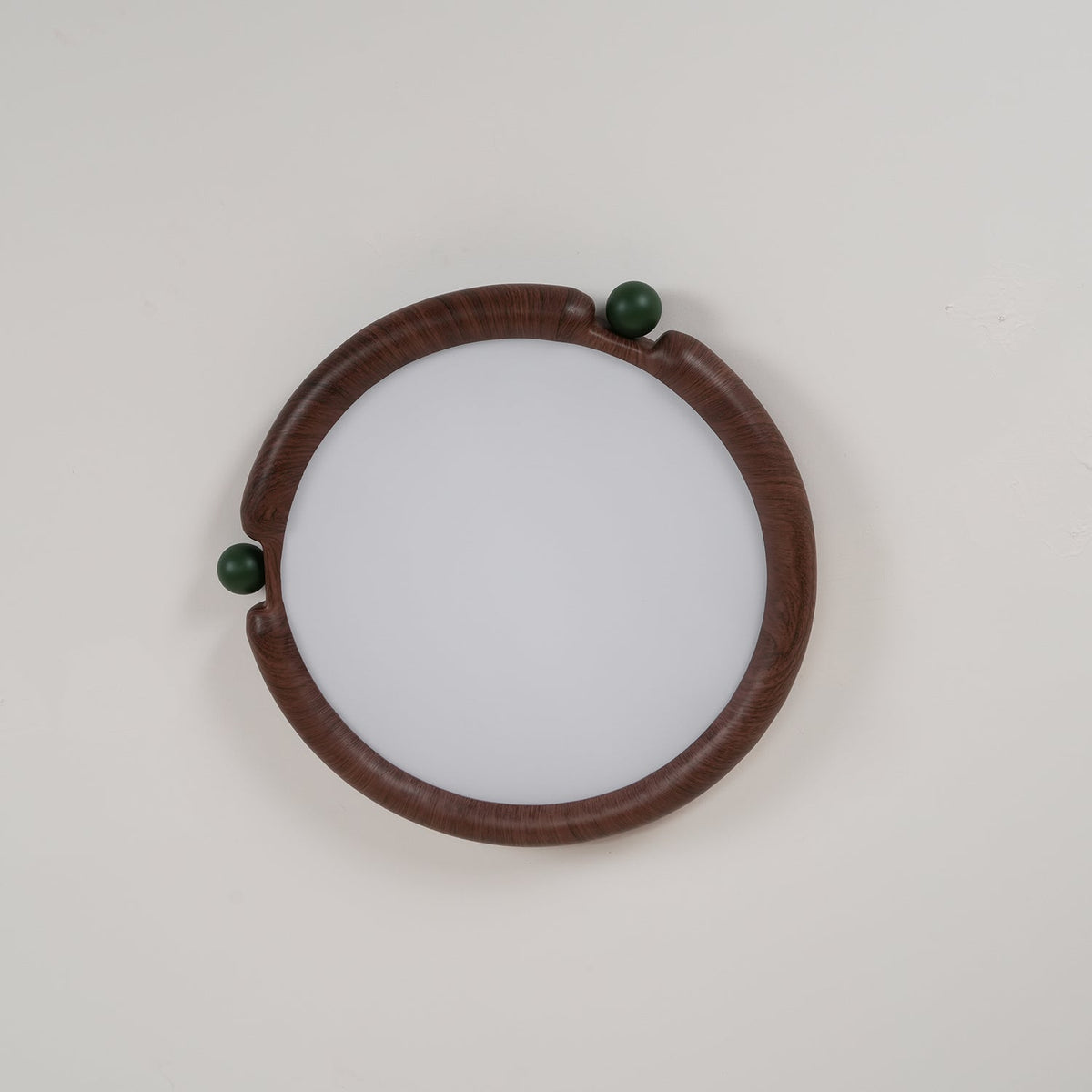 Virelli Lampe de Plafond Panneau Acrylique Rond Bois de Noyer Résine A/B Modèle Naturel - Neutralighting