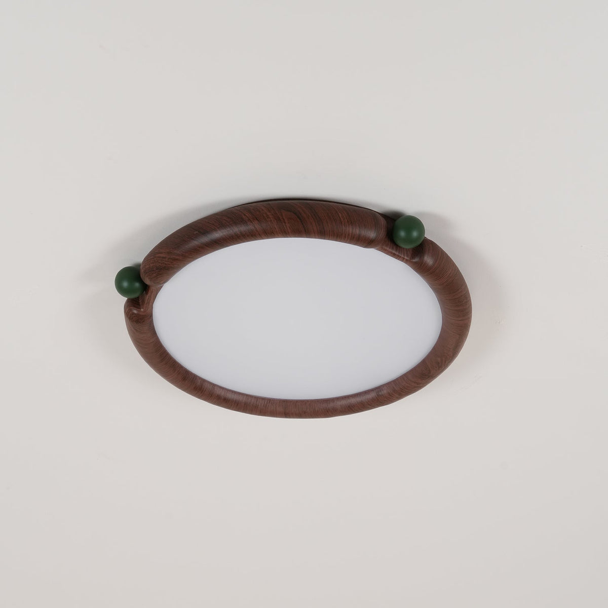 Virelli Lampe de Plafond Panneau Acrylique Rond Bois de Noyer Résine A/B Modèle Naturel - Neutralighting