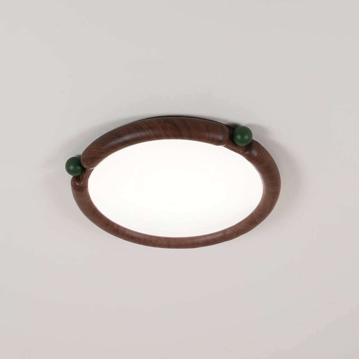 Virelli Lampe de Plafond Panneau Acrylique Rond Bois de Noyer Résine A/B Modèle Naturel - Neutralighting