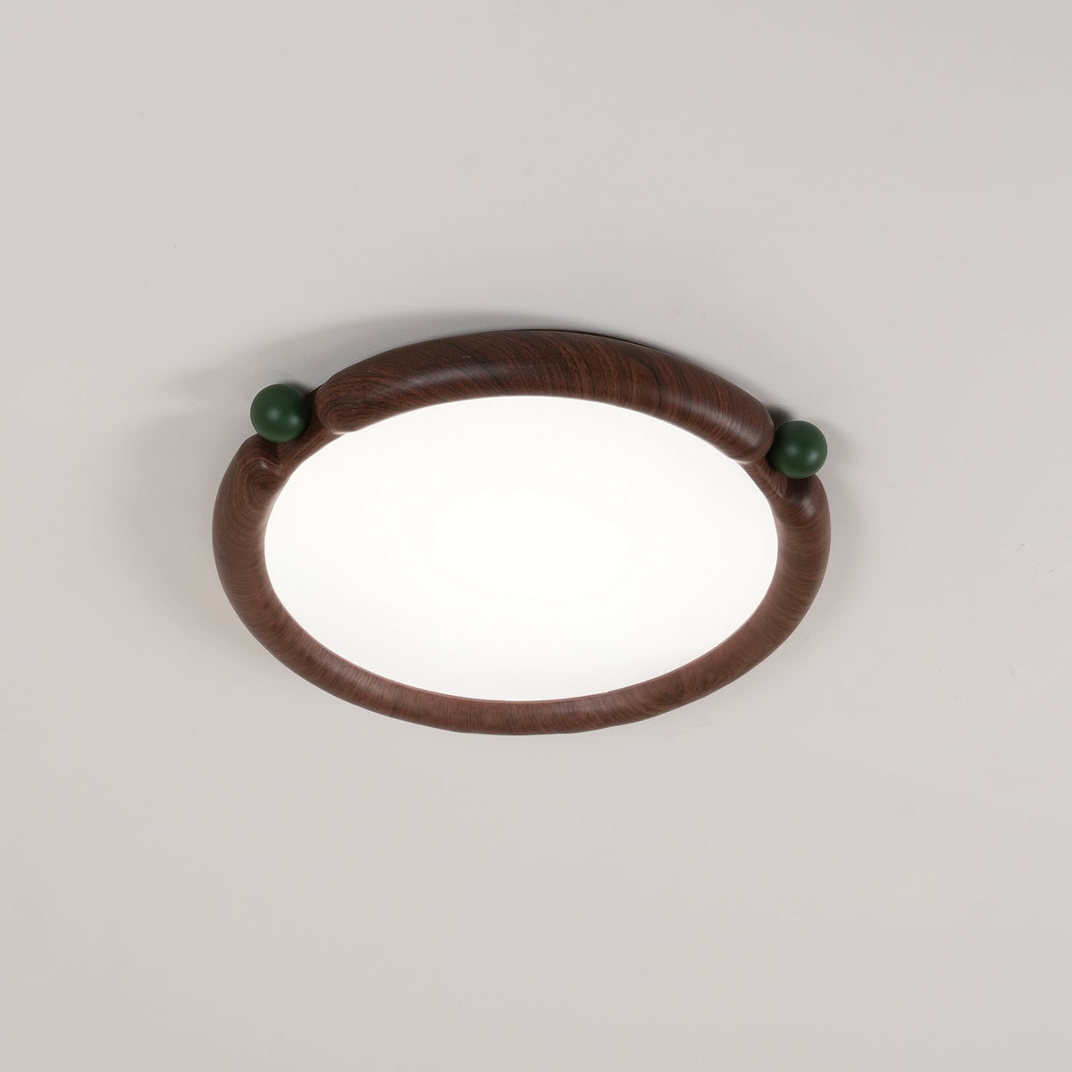 Virelli Lampe de Plafond Panneau Acrylique Rond Bois de Noyer Résine A/B Modèle Naturel - Neutralighting