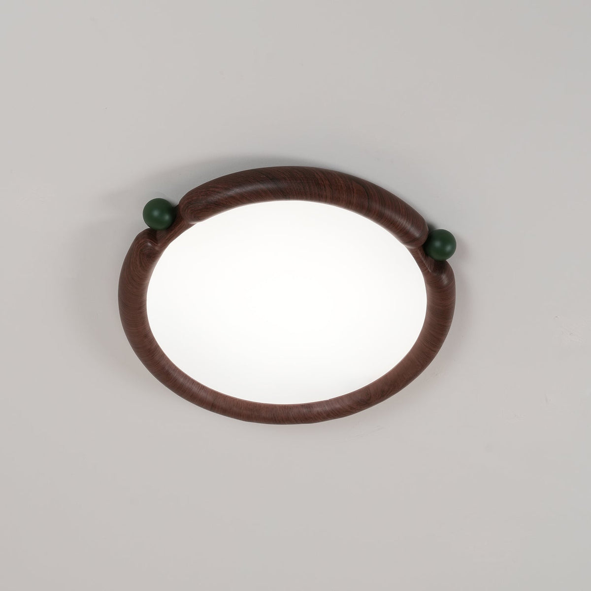 Virelli Lampe de Plafond Panneau Acrylique Rond Bois de Noyer Résine A/B Modèle Naturel - Neutralighting