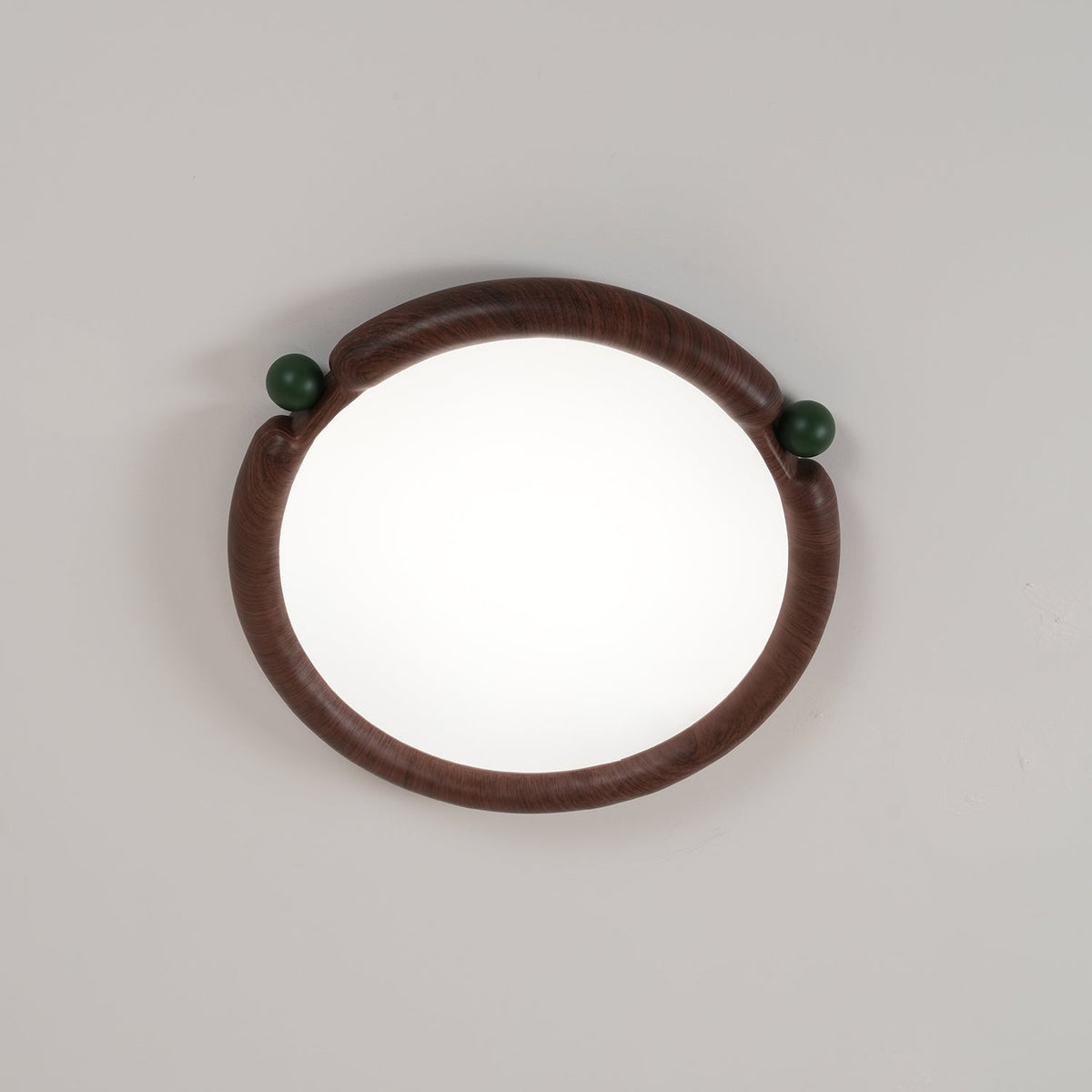 Virelli Lampe de Plafond Panneau Acrylique Rond Bois de Noyer Résine A/B Modèle Naturel - Neutralighting