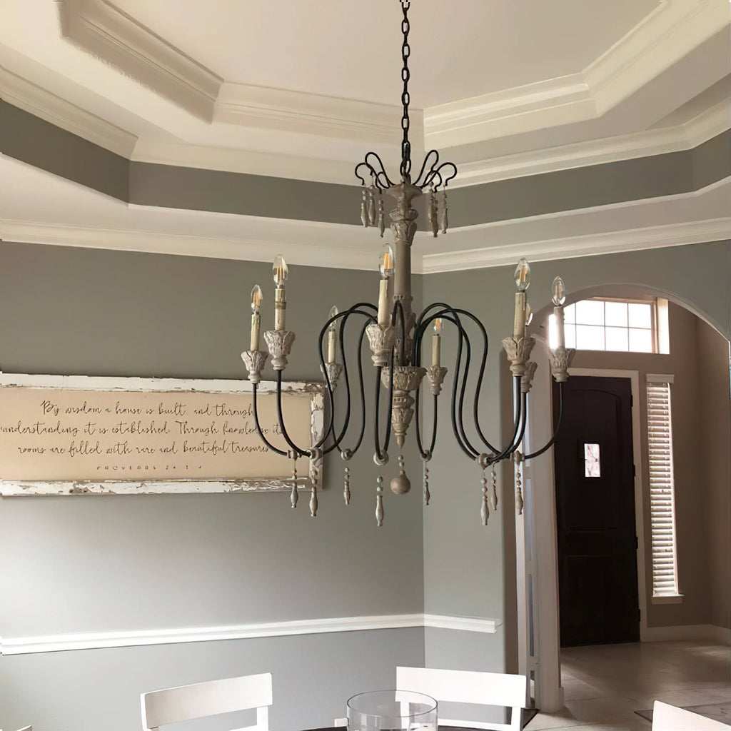 Epoch Lustre Bois Métal Luxe Postmoderne - Neutralighting