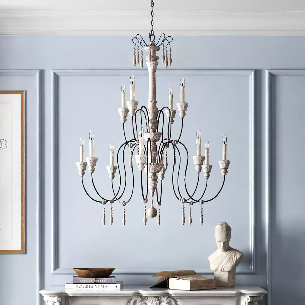 Epoch Lustre Bois Métal Luxe Postmoderne - Neutralighting