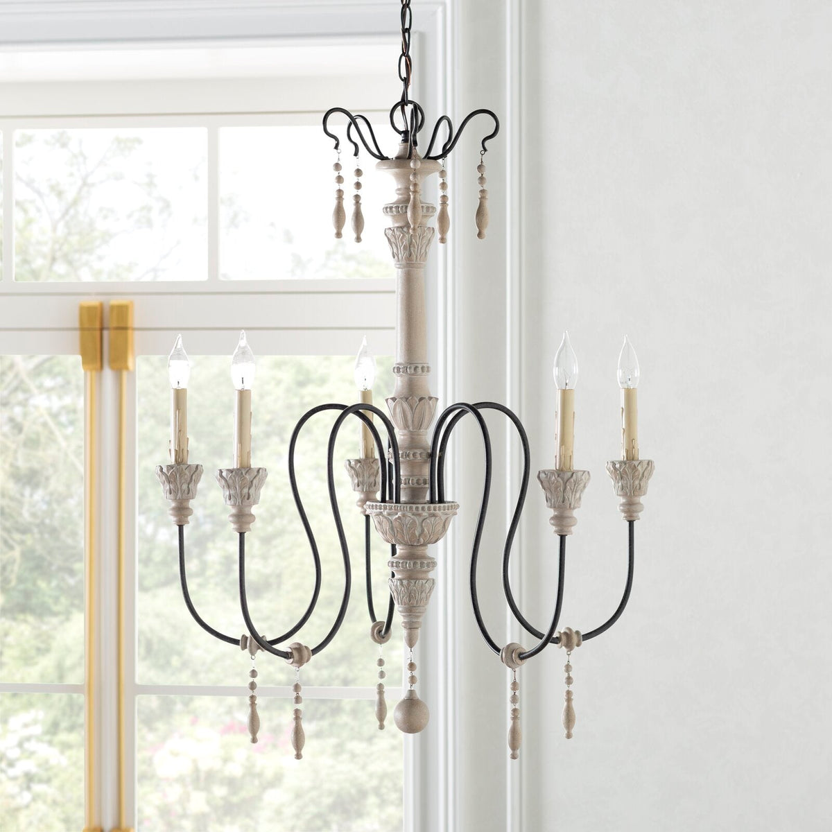 Epoch Lustre Bois Métal Luxe Postmoderne - Neutralighting