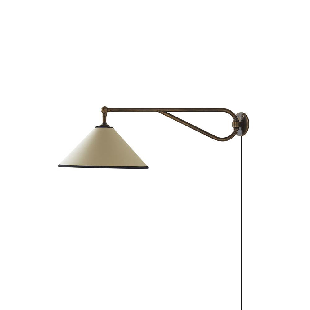 Gild Applique Murale Laiton Métal Tissu Vintage Plug-In - Neutralighting