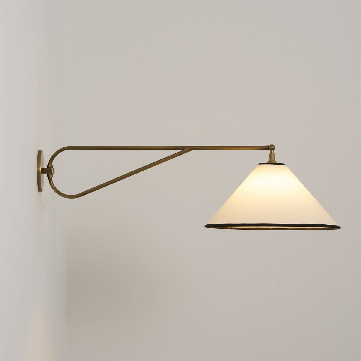 Hymn Applique Murale Laiton Métal Tissu Vintage - Neutralighting