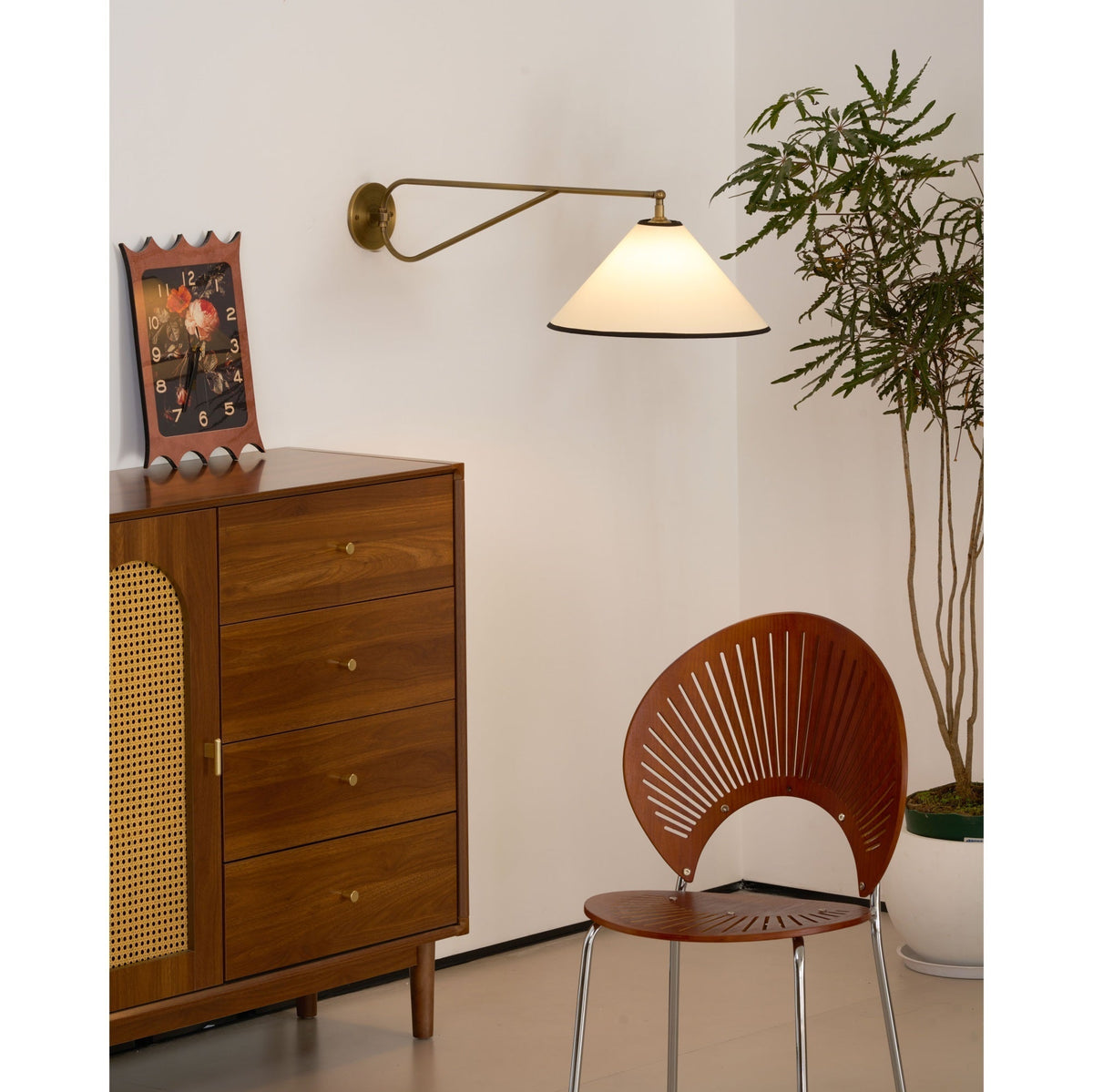 Hymn Applique Murale Laiton Métal Tissu Vintage - Neutralighting