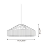Serenya Lampe Pendante Franges Tissu Vintage - Neutralighting