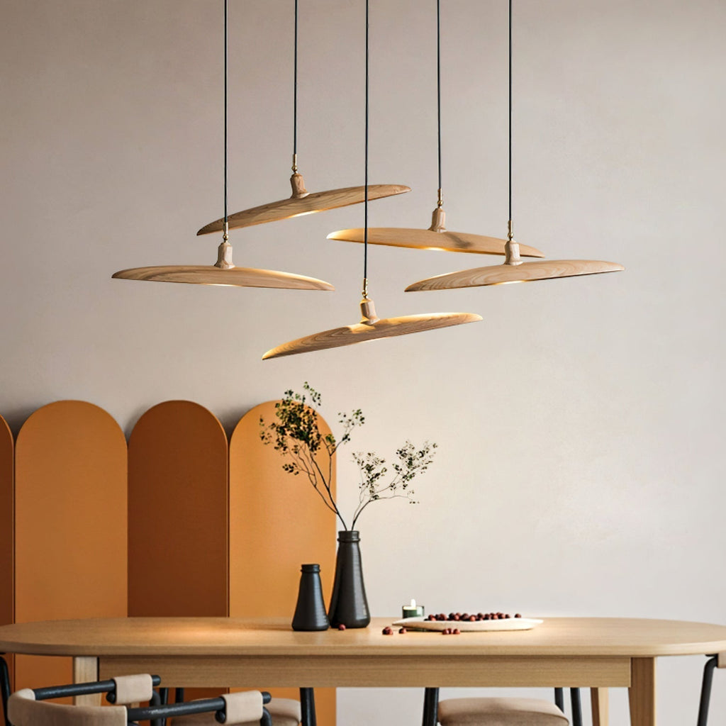 Zelirira Lame Bois Pendentif Lumière - Neutralighting