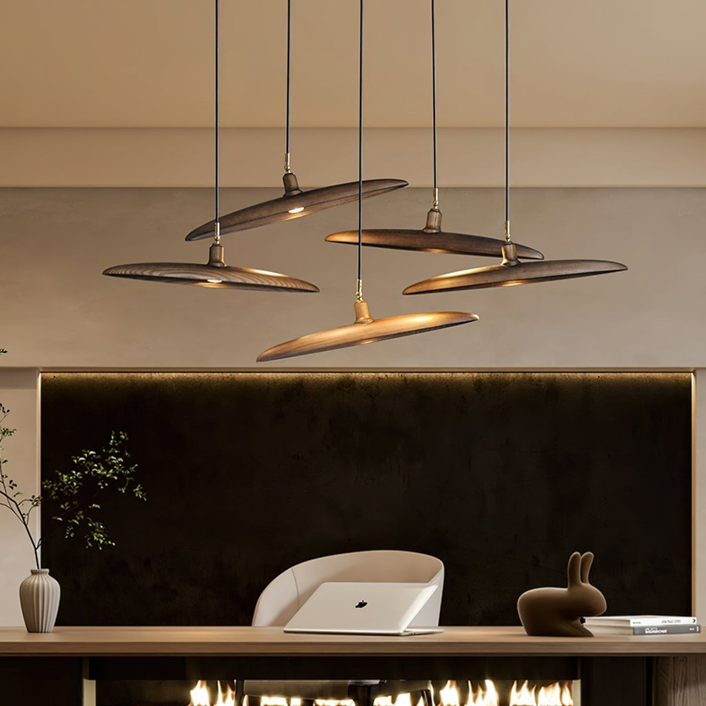 Zelirira Lame Bois Pendentif Lumière - Neutralighting