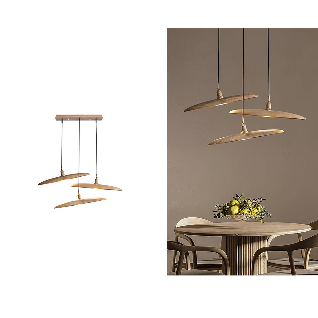 Zelirira Lame Bois Pendentif Lumière - Neutralighting