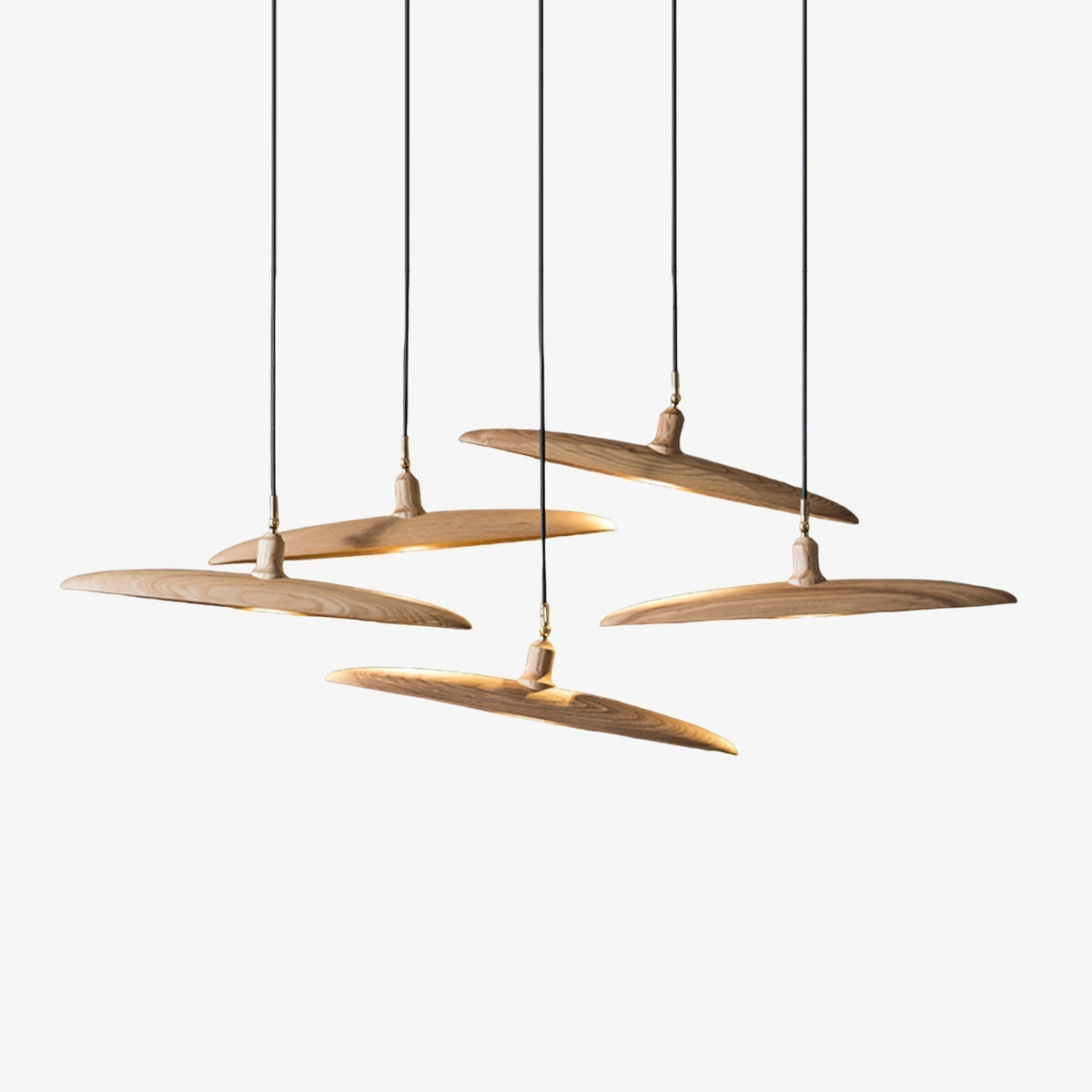 Zelirira Lame Bois Pendentif Lumière - Neutralighting