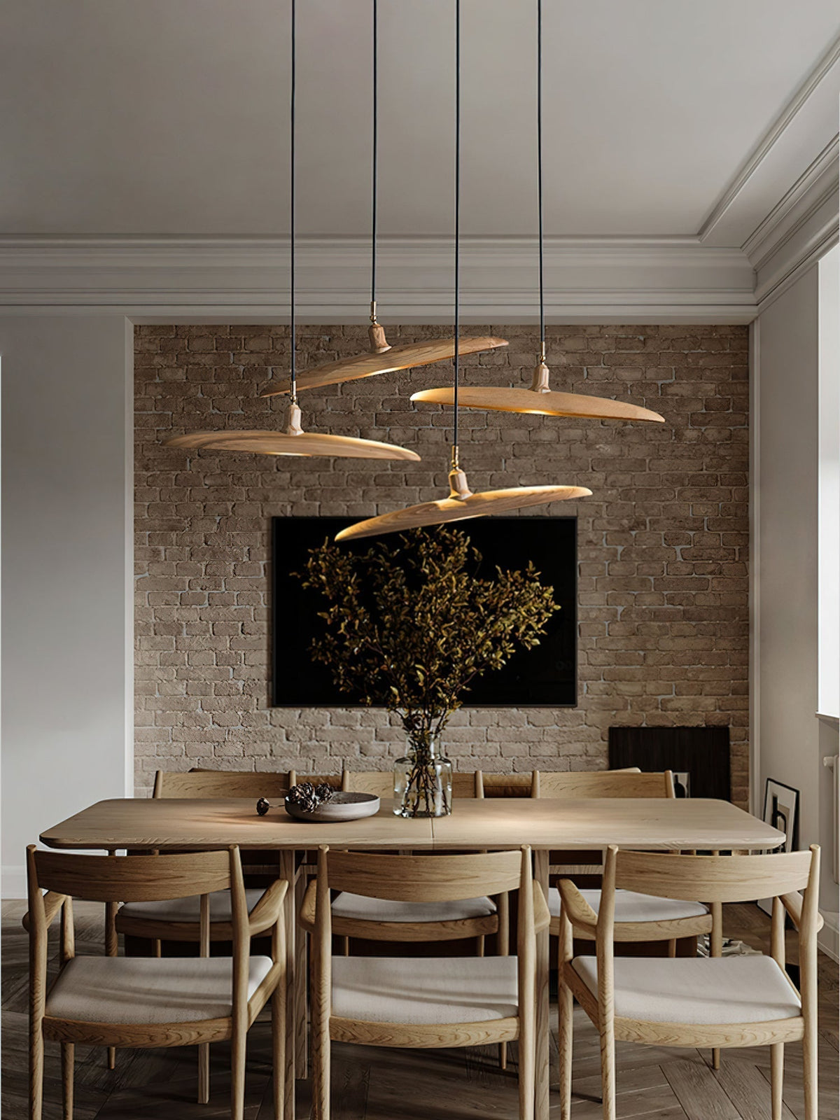 Zelirira Lame Bois Pendentif Lumière - Neutralighting
