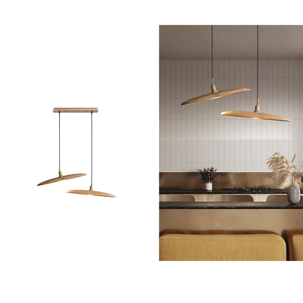 Zelirira Lame Bois Pendentif Lumière - Neutralighting