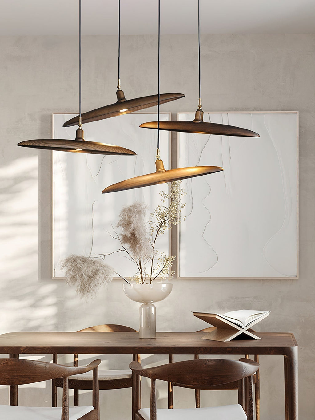 Zelirira Lame Bois Pendentif Lumière - Neutralighting