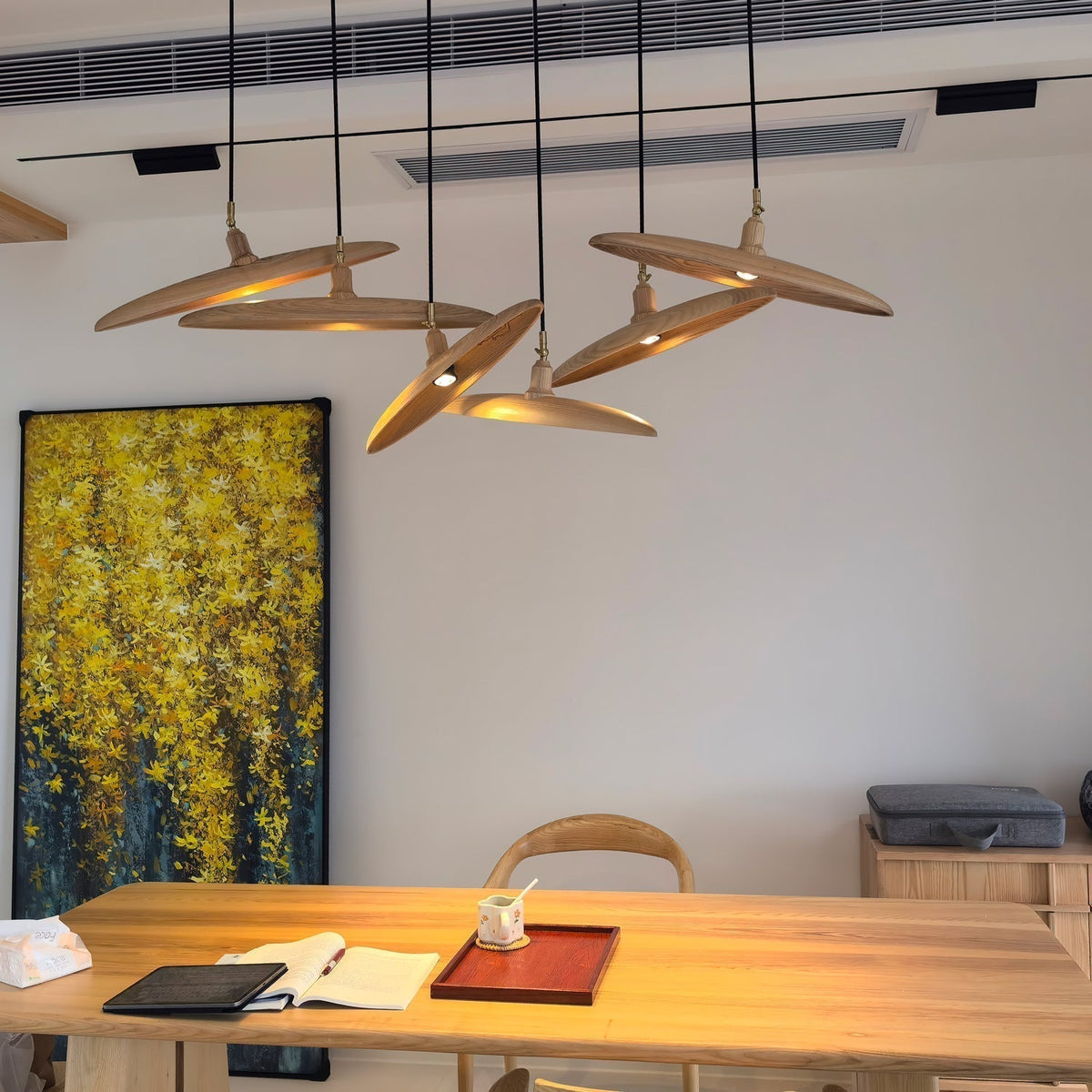 Zelirira Lame Bois Pendentif Lumière - Neutralighting