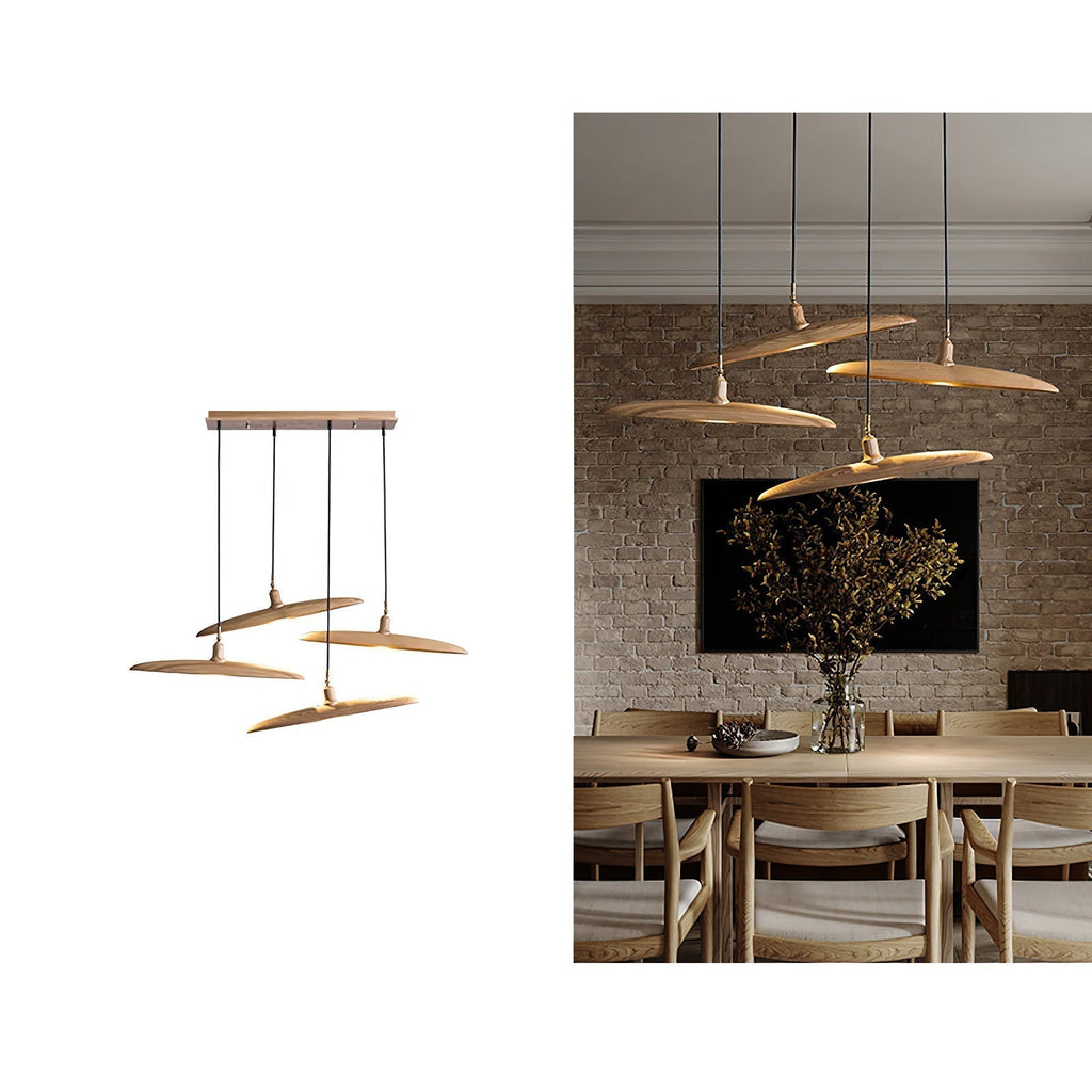 Zelirira Lame Bois Pendentif Lumière - Neutralighting
