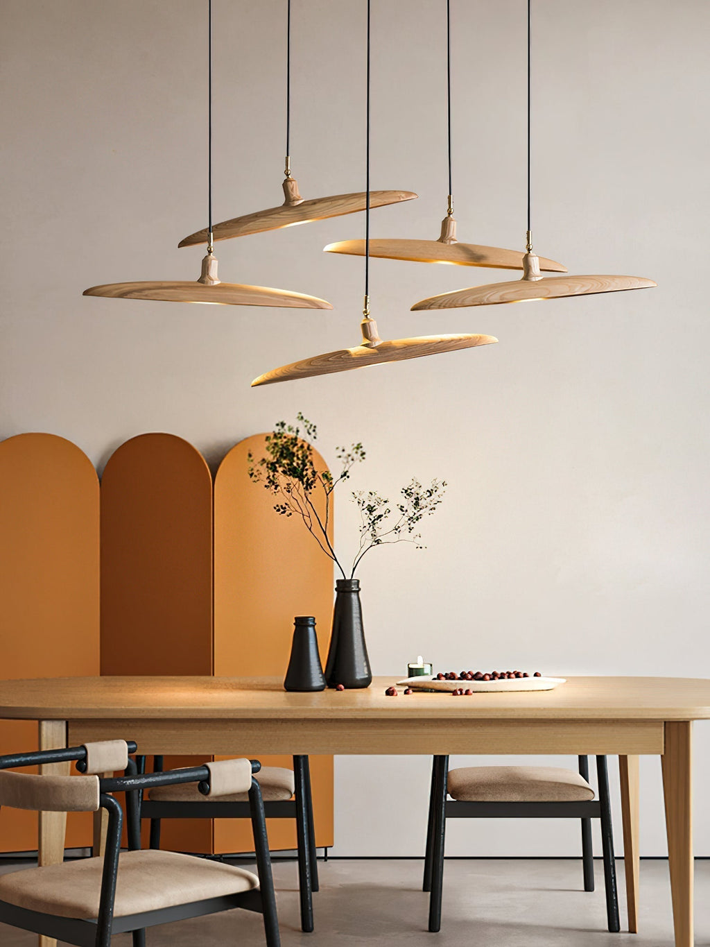 Zelirira Lame Bois Pendentif Lumière - Neutralighting