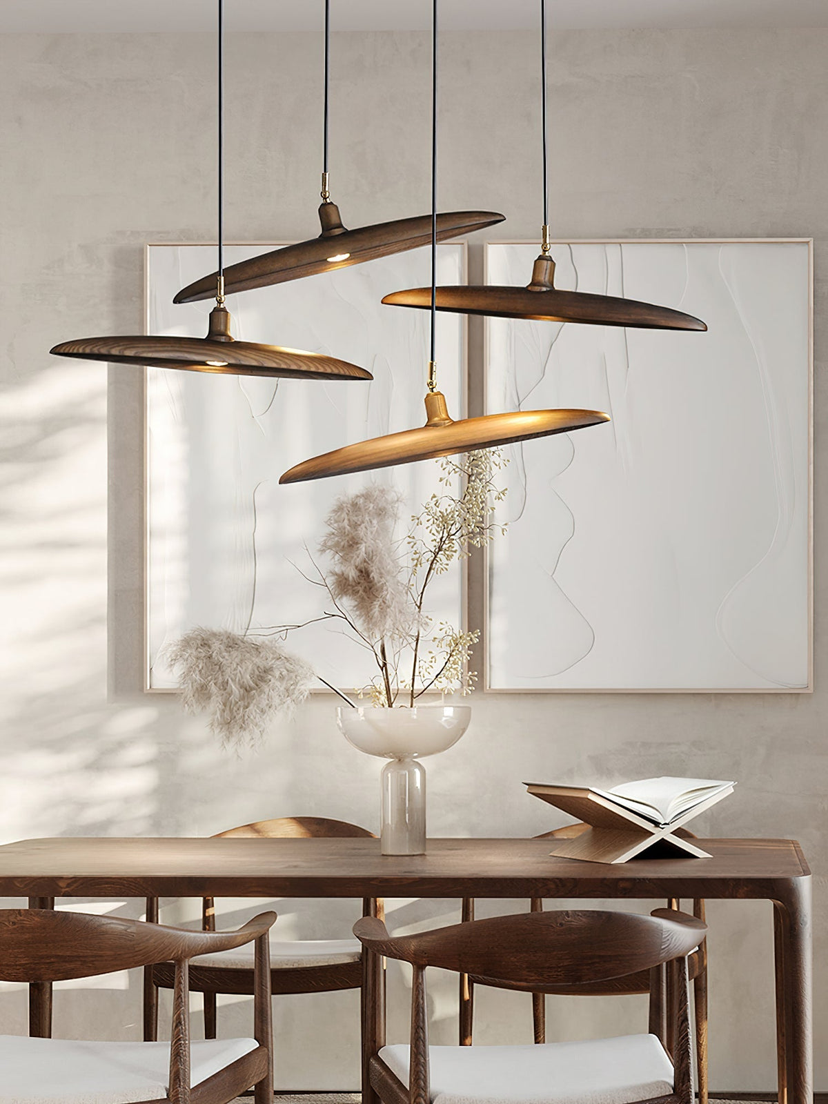 Zelirira Lame Bois Pendentif Lumière - Neutralighting
